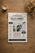 Personalised Wedding Newspaper Digital Download
