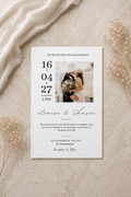 Elegant Photo Wedding Invitation Digital Download
