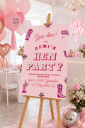 Last Rodeo Hen Party Welcome Sign | Pink Cowgirl Hen Party | Digital Download