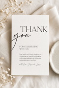 Wedding Thank You Note, Digital Download Elegant Thank You Wedding Card