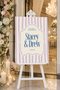 Wedding Welcome Sign Digital Download | Striped Wedding Sign